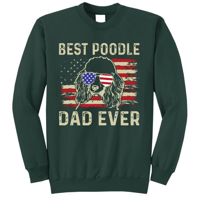 Vintage Best Poodle Dad Ever Dog Lover Tees Fathers Day Sweatshirt