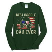 Vintage Best Poodle Dad Ever Dog Lover Tees Fathers Day Tall Long Sleeve T-Shirt