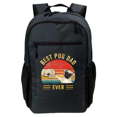 Vintage Best Pug Dad Ever Pug Lover Fathers Day Daily Commute Backpack