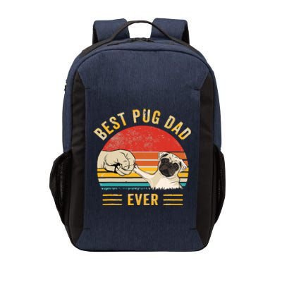 Vintage Best Pug Dad Ever Pug Lover Fathers Day Vector Backpack