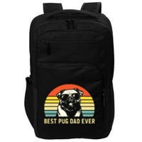 Vintage Best Pug Dad Ever Pug Lover Fathers Day Impact Tech Backpack