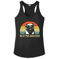 Vintage Best Pug Dad Ever Pug Lover Fathers Day Ladies PosiCharge Competitor Racerback Tank