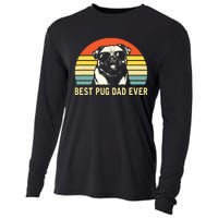 Vintage Best Pug Dad Ever Pug Lover Fathers Day Cooling Performance Long Sleeve Crew