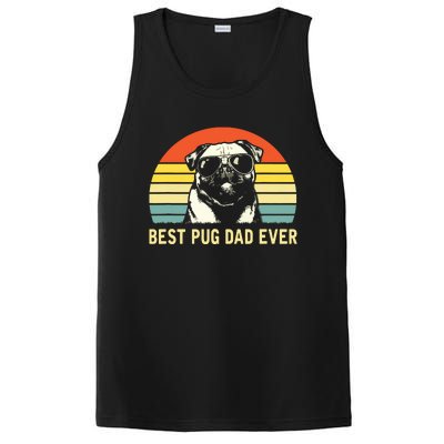 Vintage Best Pug Dad Ever Pug Lover Fathers Day PosiCharge Competitor Tank