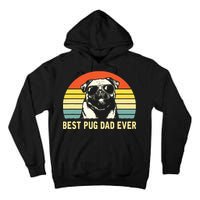 Vintage Best Pug Dad Ever Pug Lover Fathers Day Tall Hoodie