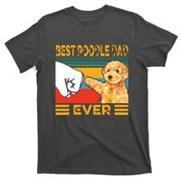 Vintage Best Poodle Dad Ever Dog Lover Tees Fathers Day T-Shirt