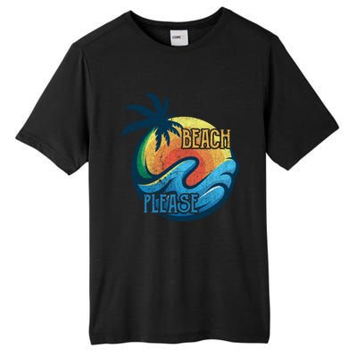 Vintage Beach Please Vacay Summer Vacation Vibes Palm Cruise Gift Tall Fusion ChromaSoft Performance T-Shirt