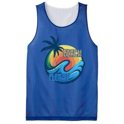 Vintage Beach Please Vacay Summer Vacation Vibes Palm Cruise Gift Mesh Reversible Basketball Jersey Tank