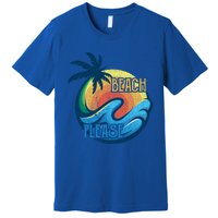 Vintage Beach Please Vacay Summer Vacation Vibes Palm Cruise Gift Premium T-Shirt