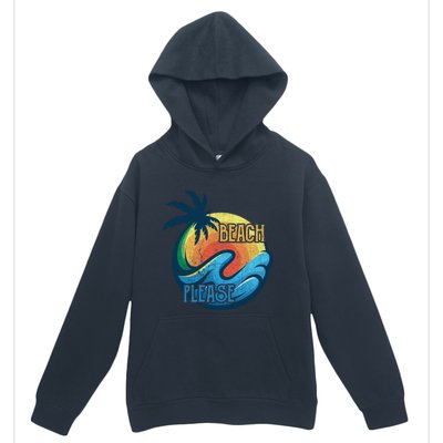 Vintage Beach Please Vacay Summer Vacation Vibes Palm Cruise Gift Urban Pullover Hoodie