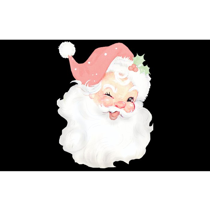 Vintage Blush Pink Santa Claus Christmas Winking Bumper Sticker