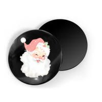 Vintage Blush Pink Santa Claus Christmas Winking Magnet