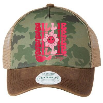 Vintage Billie Personalized Name I Love Billie Groovy Legacy Tie Dye Trucker Hat