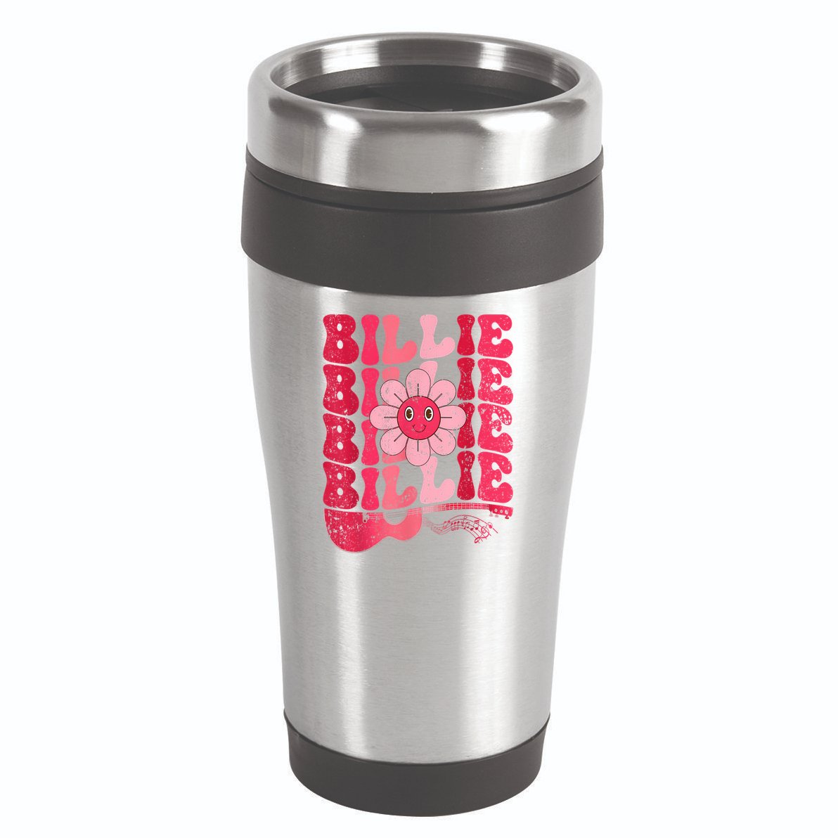 Vintage Billie Personalized Name I Love Billie Groovy 16oz Travel Tumbler
