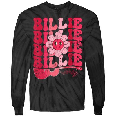 Vintage Billie Personalized Name I Love Billie Groovy Tie-Dye Long Sleeve Shirt
