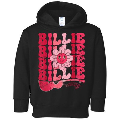 Vintage Billie Personalized Name I Love Billie Groovy Toddler Hoodie