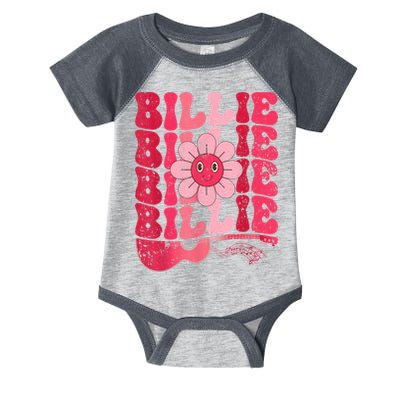 Vintage Billie Personalized Name I Love Billie Groovy Infant Baby Jersey Bodysuit