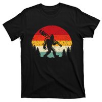 Vintage Bigfoot Plumber Pipe Wrench Funny Sasquatch Plumbing T-Shirt