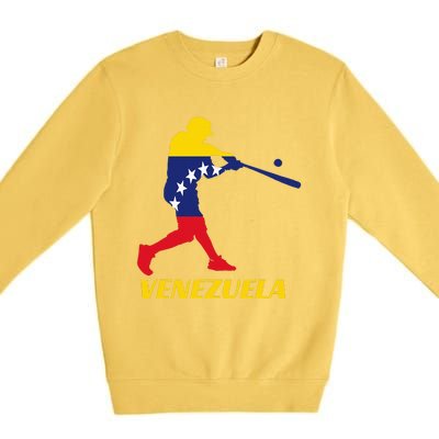 Venezuelan Baseball Player Batter National Team Flag Gift Premium Crewneck Sweatshirt