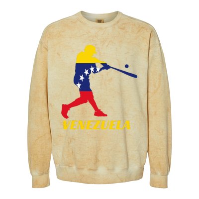 Venezuelan Baseball Player Batter National Team Flag Gift Colorblast Crewneck Sweatshirt