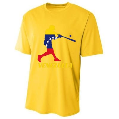 Venezuelan Baseball Player Batter National Team Flag Gift Performance Sprint T-Shirt