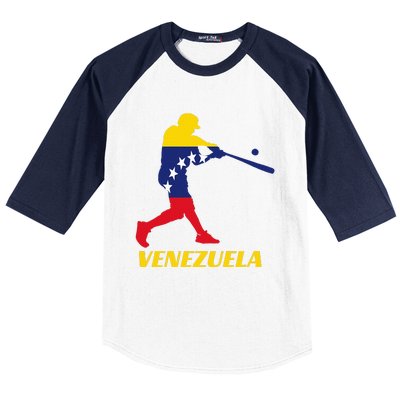 Venezuelan Baseball Player Batter National Team Flag Gift Baseball Sleeve Shirt