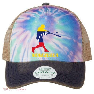 Venezuelan Baseball Player Batter National Team Flag Gift Legacy Tie Dye Trucker Hat