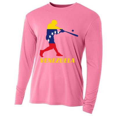 Venezuelan Baseball Player Batter National Team Flag Gift Cooling Performance Long Sleeve Crew