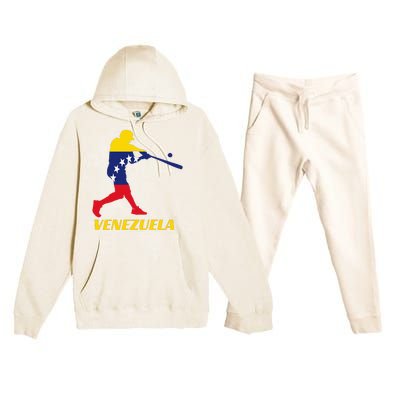 Venezuelan Baseball Player Batter National Team Flag Gift Premium Hooded Sweatsuit Set