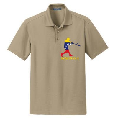 Venezuelan Baseball Player Batter National Team Flag Gift Dry Zone Grid Polo