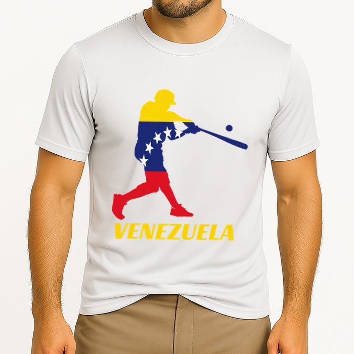 Venezuelan Baseball Player Batter National Team Flag Gift Cooling Performance Crew T-Shirt