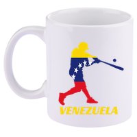 Venezuelan Baseball Player Batter National Team Flag Gift 11oz C Handle Ceramic Mug
