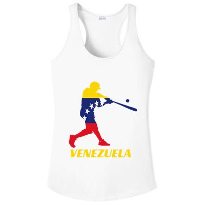 Venezuelan Baseball Player Batter National Team Flag Gift Ladies PosiCharge Competitor Racerback Tank