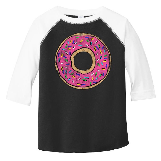 Vintage Big Pink Donut Meaningful Gift Toddler Fine Jersey T-Shirt