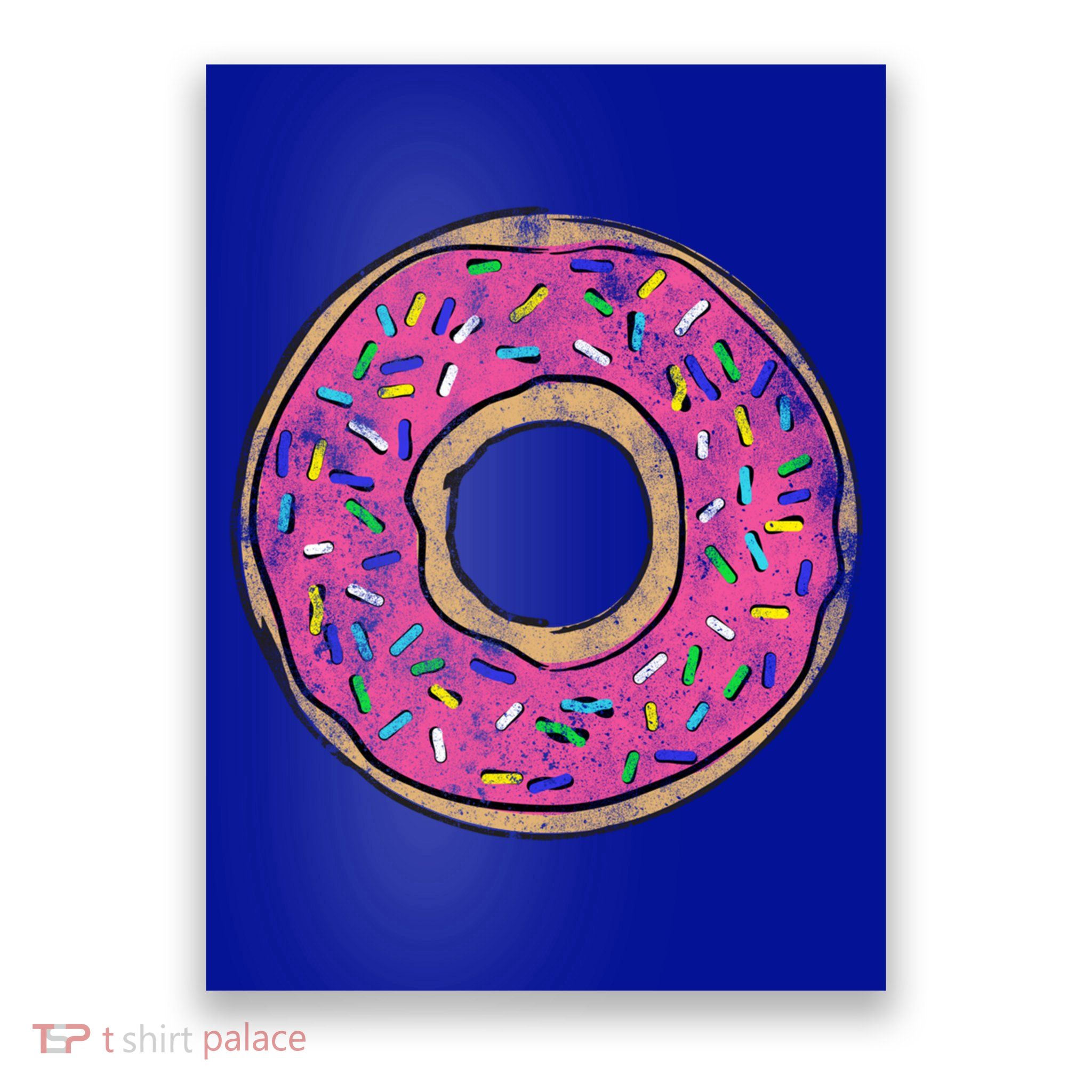 Vintage Big Pink Donut Meaningful Gift Poster