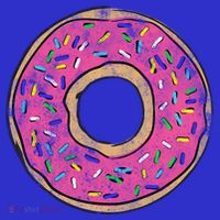 Vintage Big Pink Donut Meaningful Gift Poster
