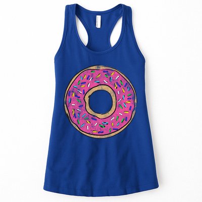Vintage Big Pink Donut Meaningful Gift Womens Tank Top