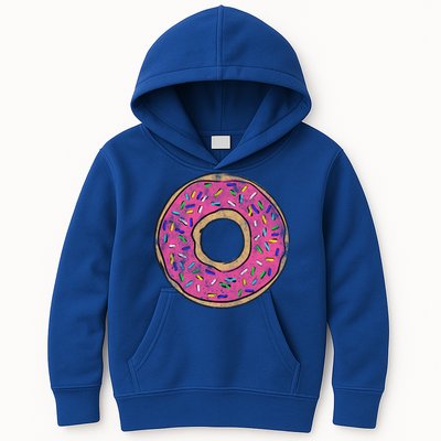 Vintage Big Pink Donut Meaningful Gift Kids Hoodie