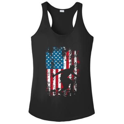 Vintage Bocce Player Lawn Bowling Game Ball Fan Boule Ladies PosiCharge Competitor Racerback Tank
