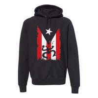 Vintage Boricua Puerto Rican Puerto Rico Flag Retro Premium Hoodie