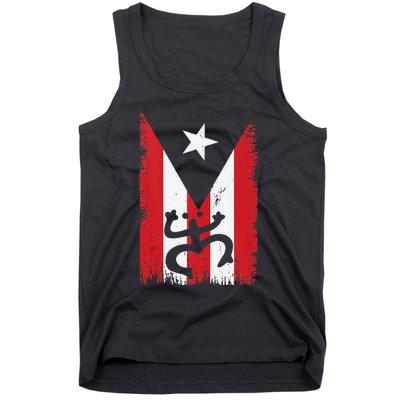 Vintage Boricua Puerto Rican Puerto Rico Flag Retro Tank Top