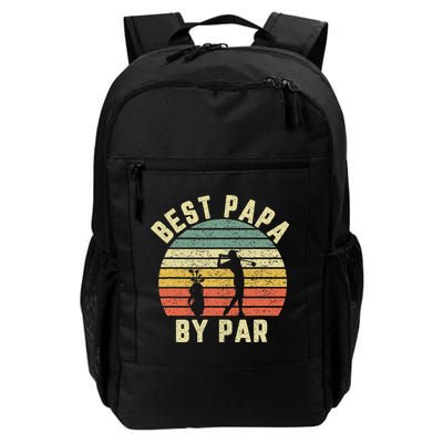 Vintage Best Papa By Par Funny Father's Day Golfing Backpack