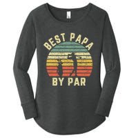 Vintage Best Papa By Par Funny Father's Day Golfing Women's Perfect Tri Tunic Long Sleeve Shirt