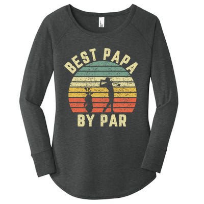 Vintage Best Papa By Par Funny Father's Day Golfing Women's Perfect Tri Tunic Long Sleeve Shirt