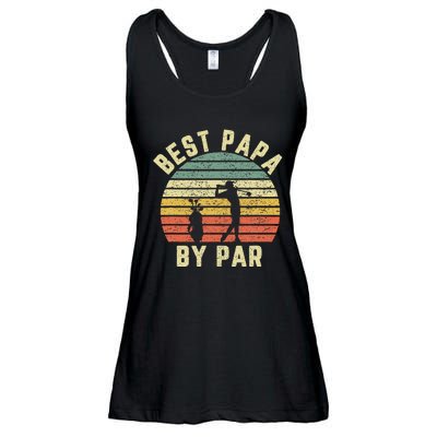 Vintage Best Papa By Par Funny Father's Day Golfing Ladies Essential Flowy Tank