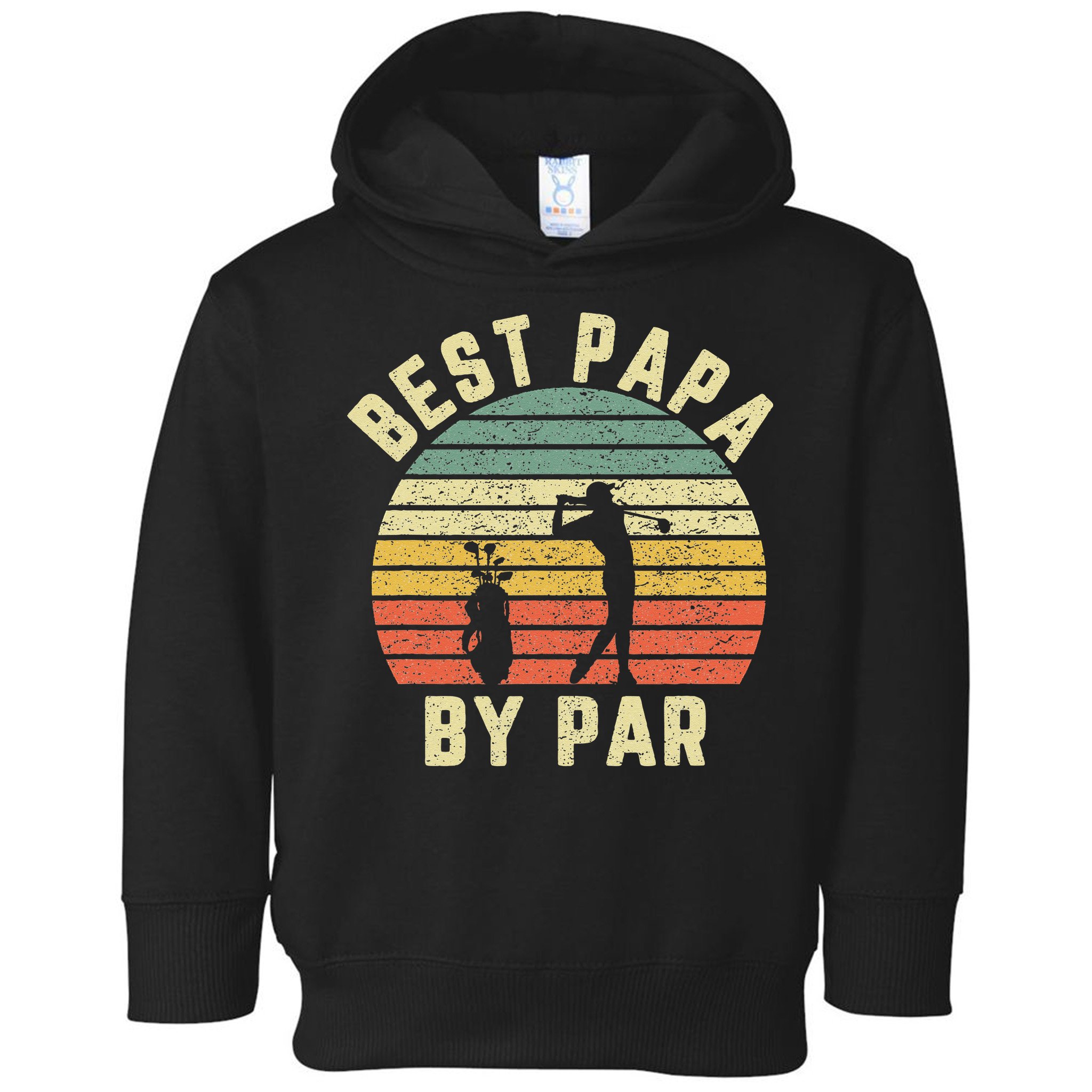Vintage Best Papa By Par Funny Father's Day Golfing Toddler Hoodie