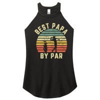 Vintage Best Papa By Par Funny Father's Day Golfing Women's Perfect Tri Rocker Tank