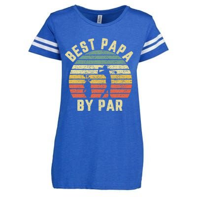 Vintage Best Papa By Par Funny Father's Day Golfing Enza Ladies Jersey Football T-Shirt