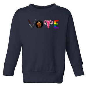 Vote BLM Pro Choice Gun LGBTQ+ Toddler Sweatshirt