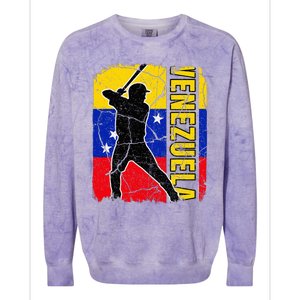 Venezuelan Baseball Player Venezuela Flag Baseball Fans Colorblast Crewneck Sweatshirt